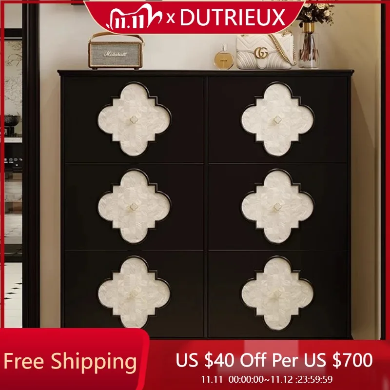 

Vertical Drawers Shoe Rack Ultrathin Vintage Space Savers Creative Shoe Rack Living Room Women Sapateira Postmodern Furniture