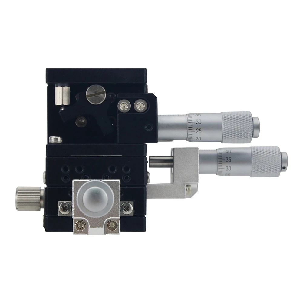 XYZ Sliding Platform with Micrometer for Quantitative Adjustment in High Accuracy Positioning Systems Used in Manufacturing