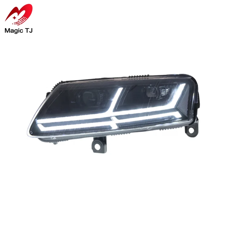 Plug Play Full LED Headlight Assembly for Audi A6 C6 2005-2011 Daytime Running Lights Upgrade High Brightness 6000k Q7 Style