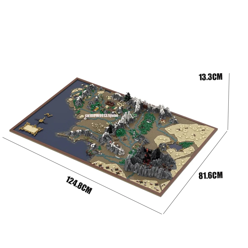 NEW 9129PCS MOC Lord of The Ringsed Movie UCS Middle Earth Map Model DIY creative ideas Child toy Birthday Gift Building blocks