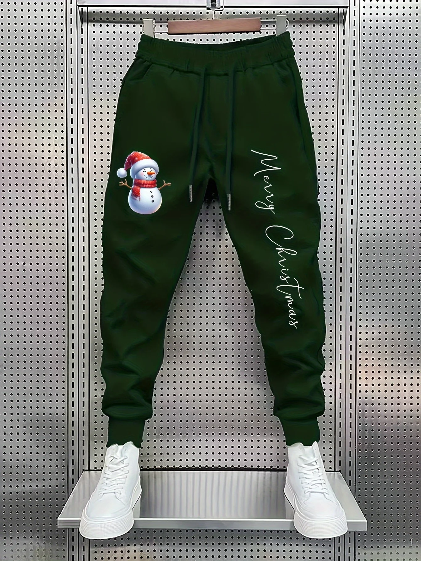 

Hot selling autumn new men's snowman letter print comfortable and soft drawstring pants outdoor urban casual pants