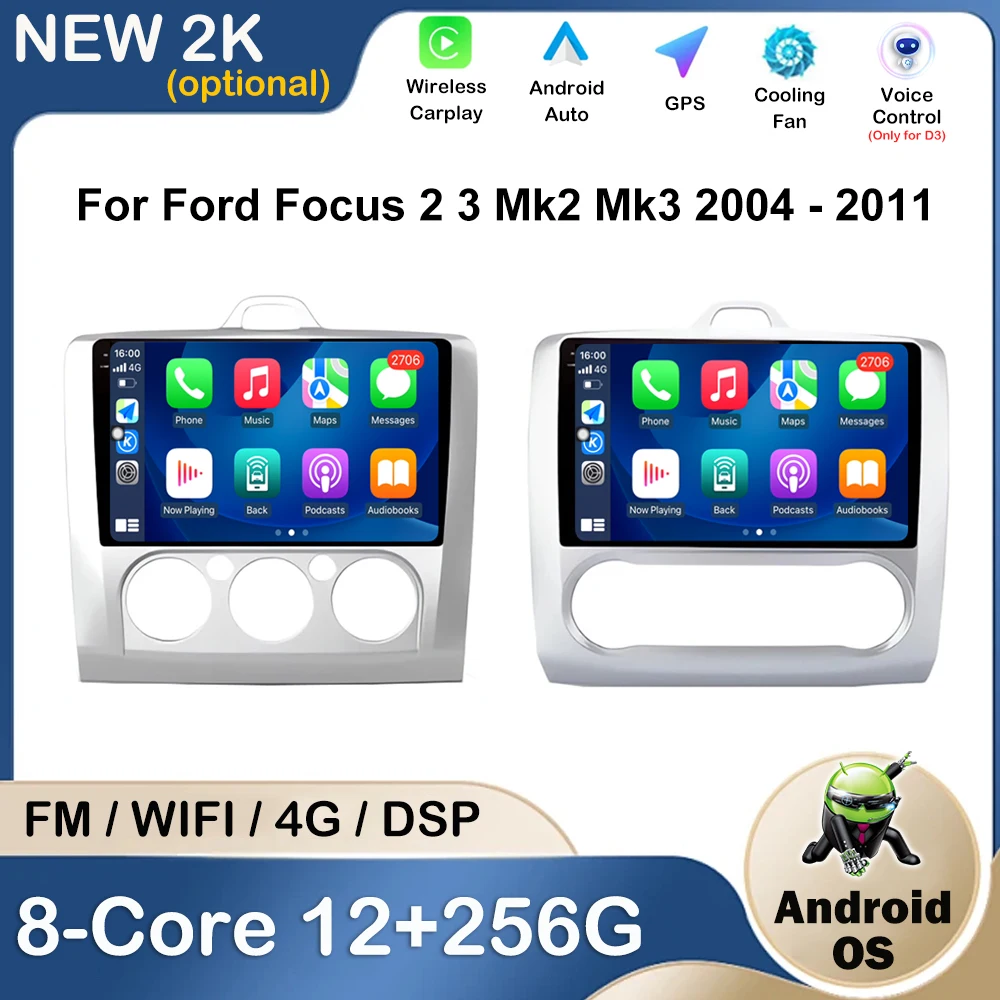 

9 inch For Ford Focus 2 3 Mk2 Mk3 2004 - 2011 Car Radio Video Multimedia Player GPS QLED IPS Screen WiFi DSP Stereo Auto Tools
