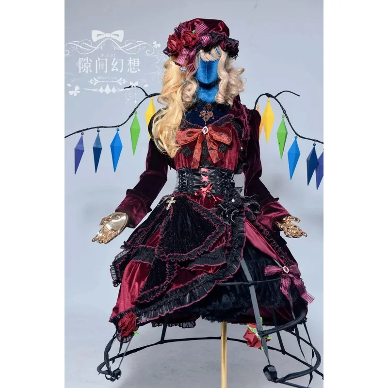 

Новый костюм Mooyiyi cos Flandre Scarlet для косплея на Хэллоуин, Рождество, ролевая вечеринка, платье с комиксами, новый проект по индивидуальному заказу