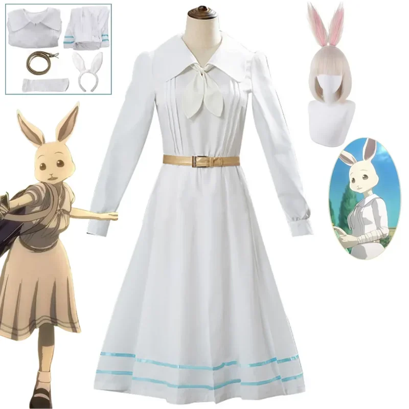 Anime Cos Beastars Haru Cosplay Costume Rabbit Haru JK Uniforms Sailor Suit Women's Dress Carnival Halloween Party Costume Set