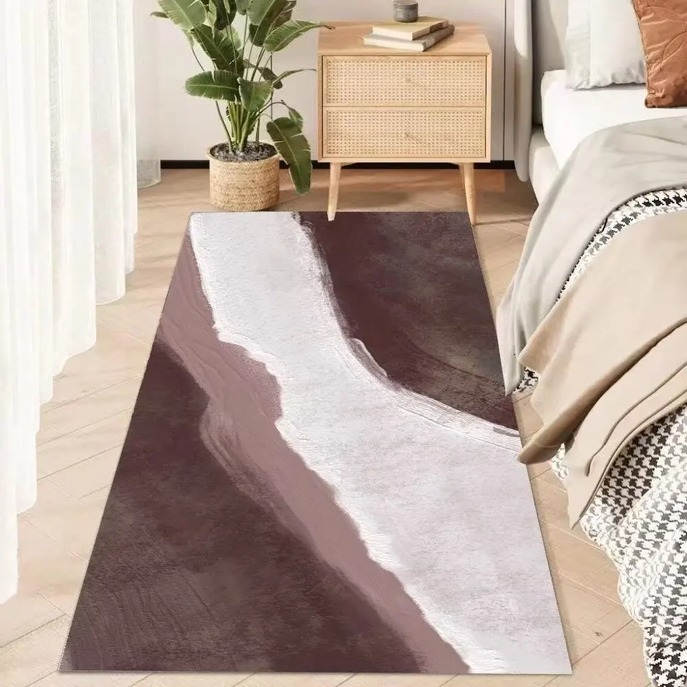 Modern Light Luxury Carpet for Living Room Soft Bedside Rugs Rectangular Simple Window Floor Mat Decoration Bedroom Rug 카페트 러그