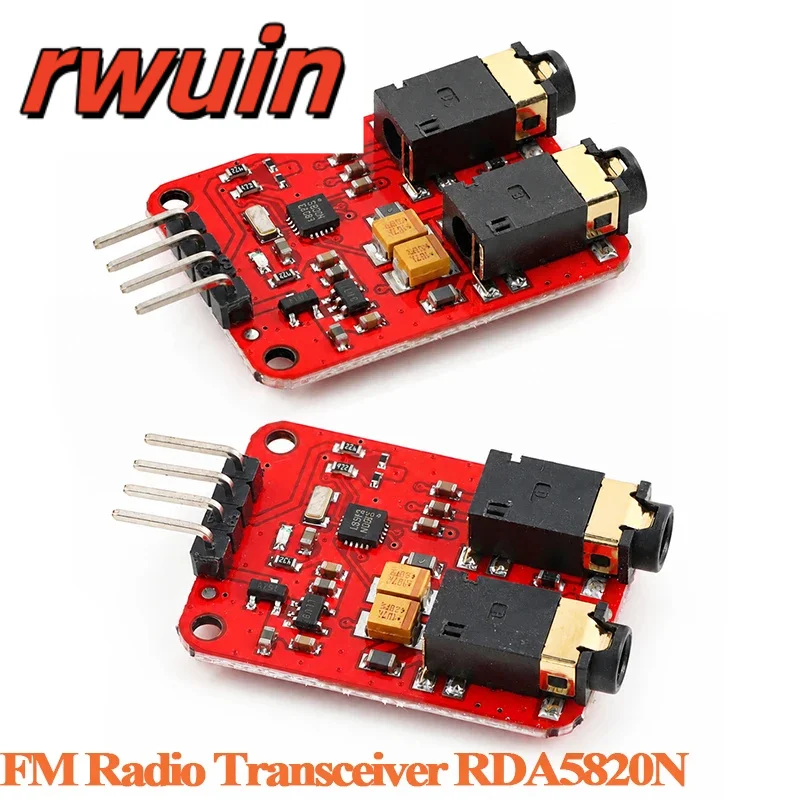 5pcs/1pc RDA5820N FM Transceiver Module FM Broadcast Frequency Modulation Transmitter Receiver IIC Control Audio For Arduino
