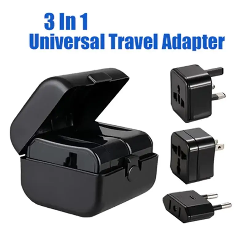 New Sale 3 In 1 Universal Adaptor Global Travel Conversion Multiple Plug Power Socket
