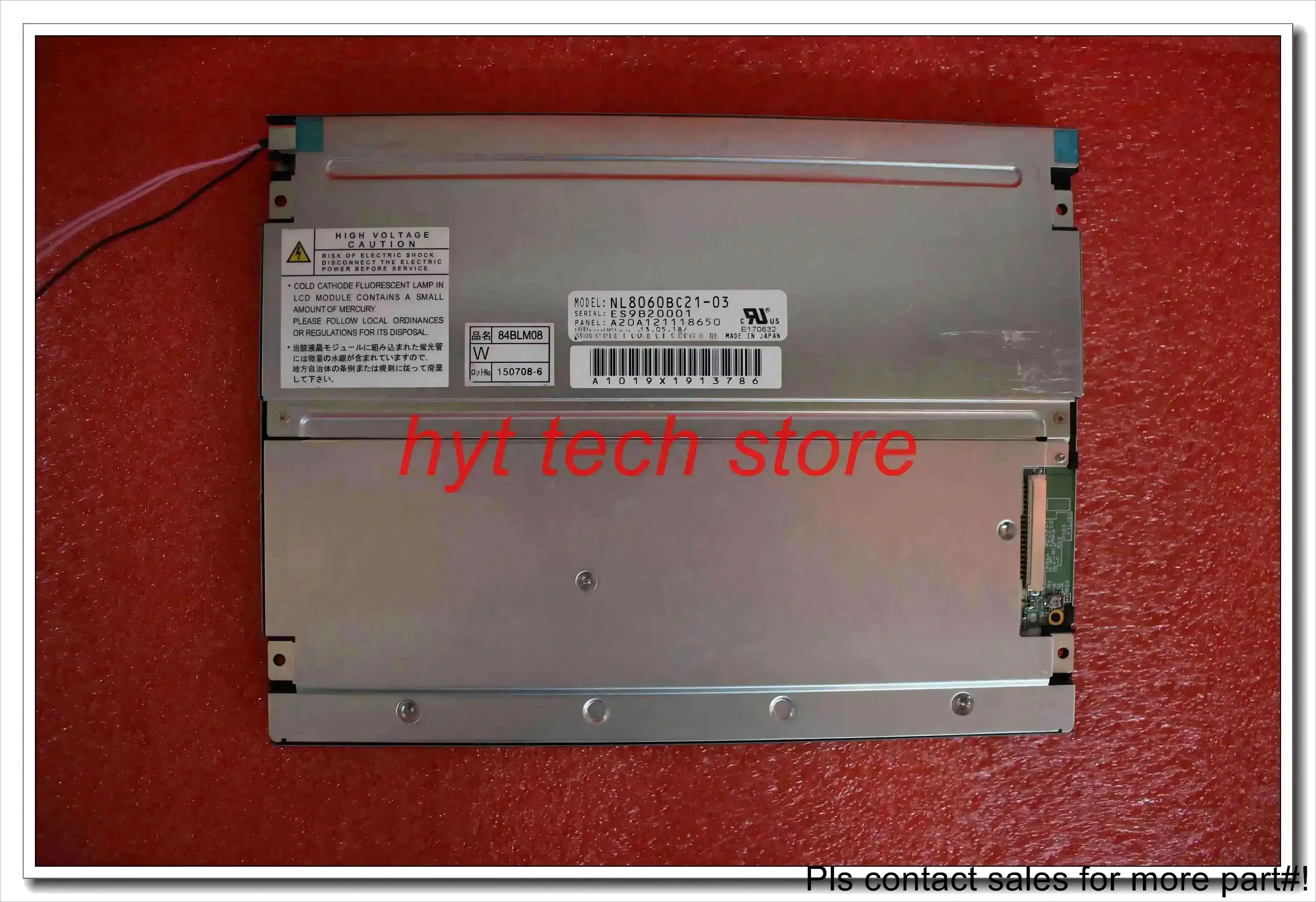 

8.4 inch LCD NL8060BC21-02 NL8060BC21-03 NL8060BC21-04 800*600 Original & A+Grade in stock tested work before shipment