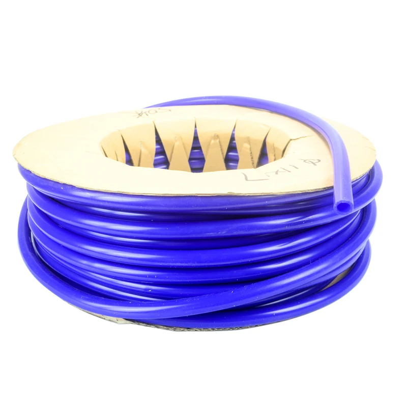 WLR - Universal Style 50M Super Vacuum Silicone Hose-ID: 4mm OD:8MM-Blue ,100% Silicone Material