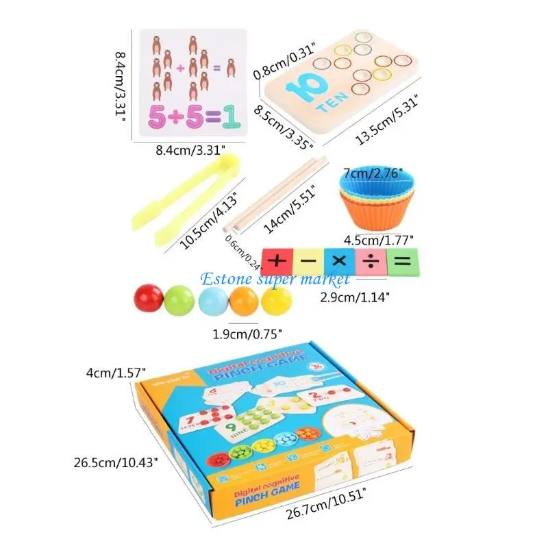 090B Học Số Học Clip Hạt Đồ Chơi Toán Học Nhận Thức Đồ Chơi Giáo Dục Cho Trẻ