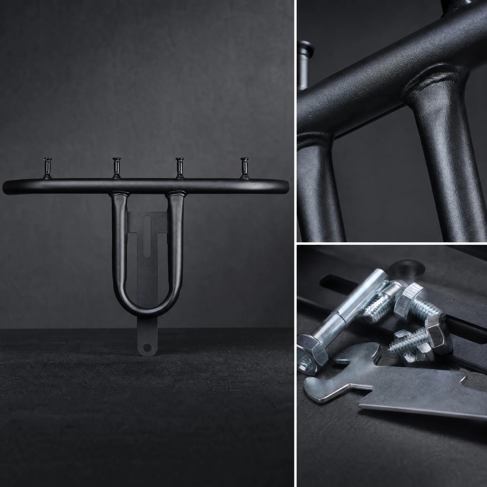 Front Mounted Bike Hook with Screw Fixed Mounting Hardware for E-bike Takeaway Bag Organizer