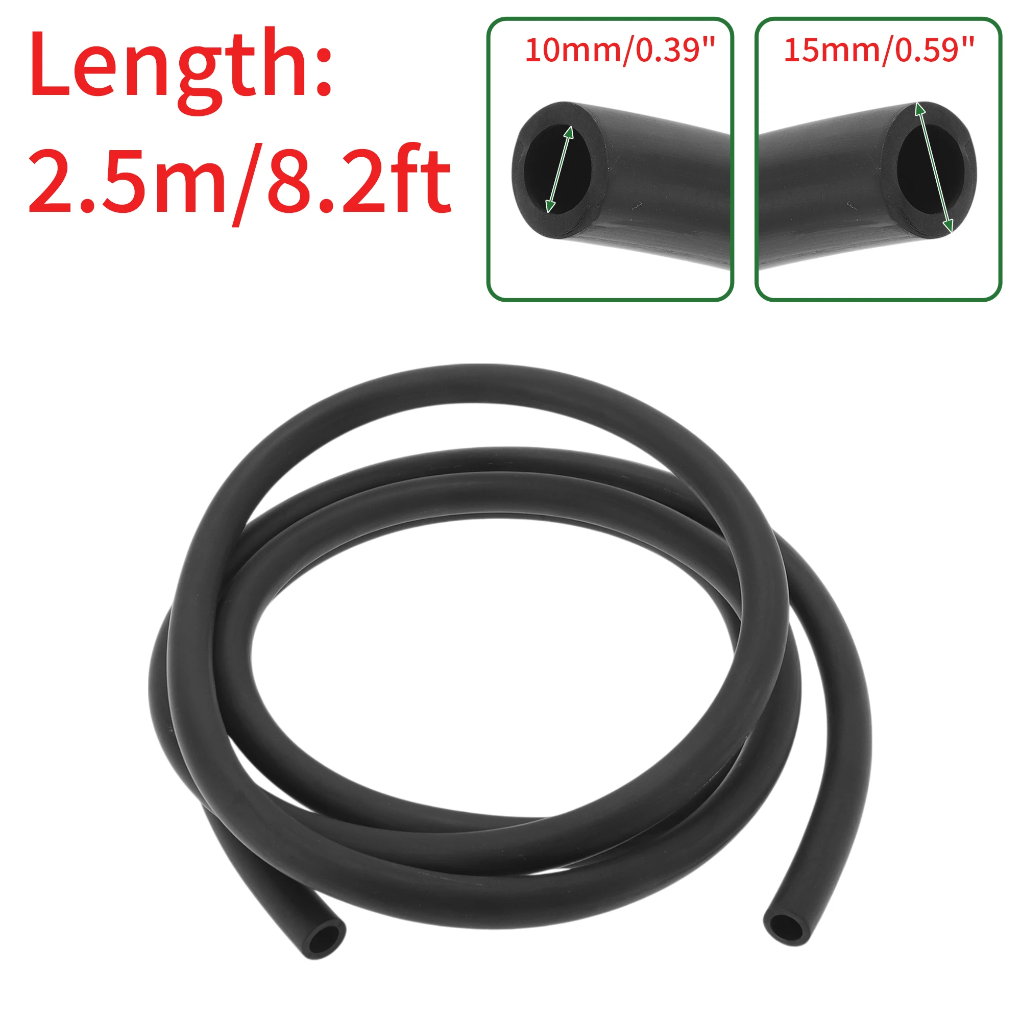

UXCELL Lubricating Oil Hoses 10mm/0.39" 15mm/0.59" 2.5m/8.2ft Water Hose Pipe Tubing