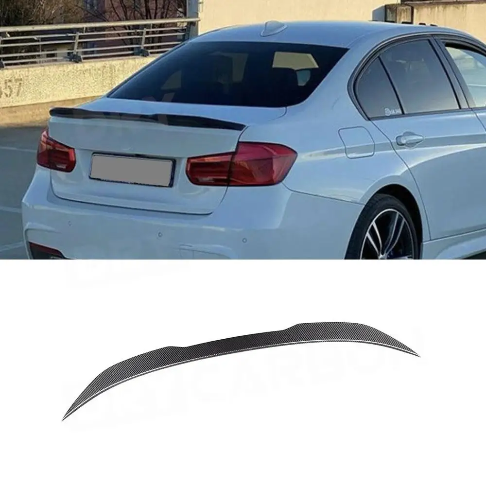 for BMW 3 Series F30 F80 M3 Sedan 2012-2018 Carbon Fiber Rear Trunk Spoiler Wing Boot Lip Rear Deck Spoiler Body Kits Accessory