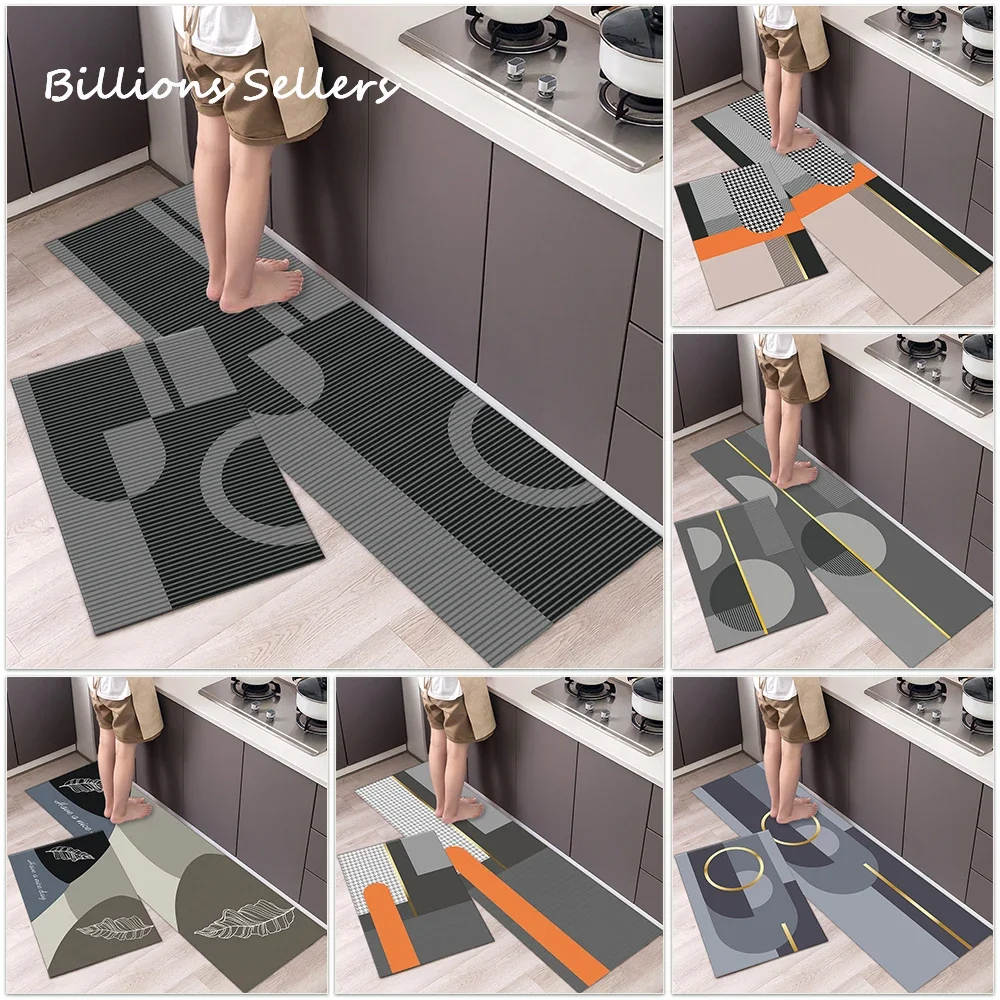 Alfombra de cocina para baño, felpudo antideslizante lavable para entrada, dormitorio, sala de estar, área de cabecera larga, alfombra suave para