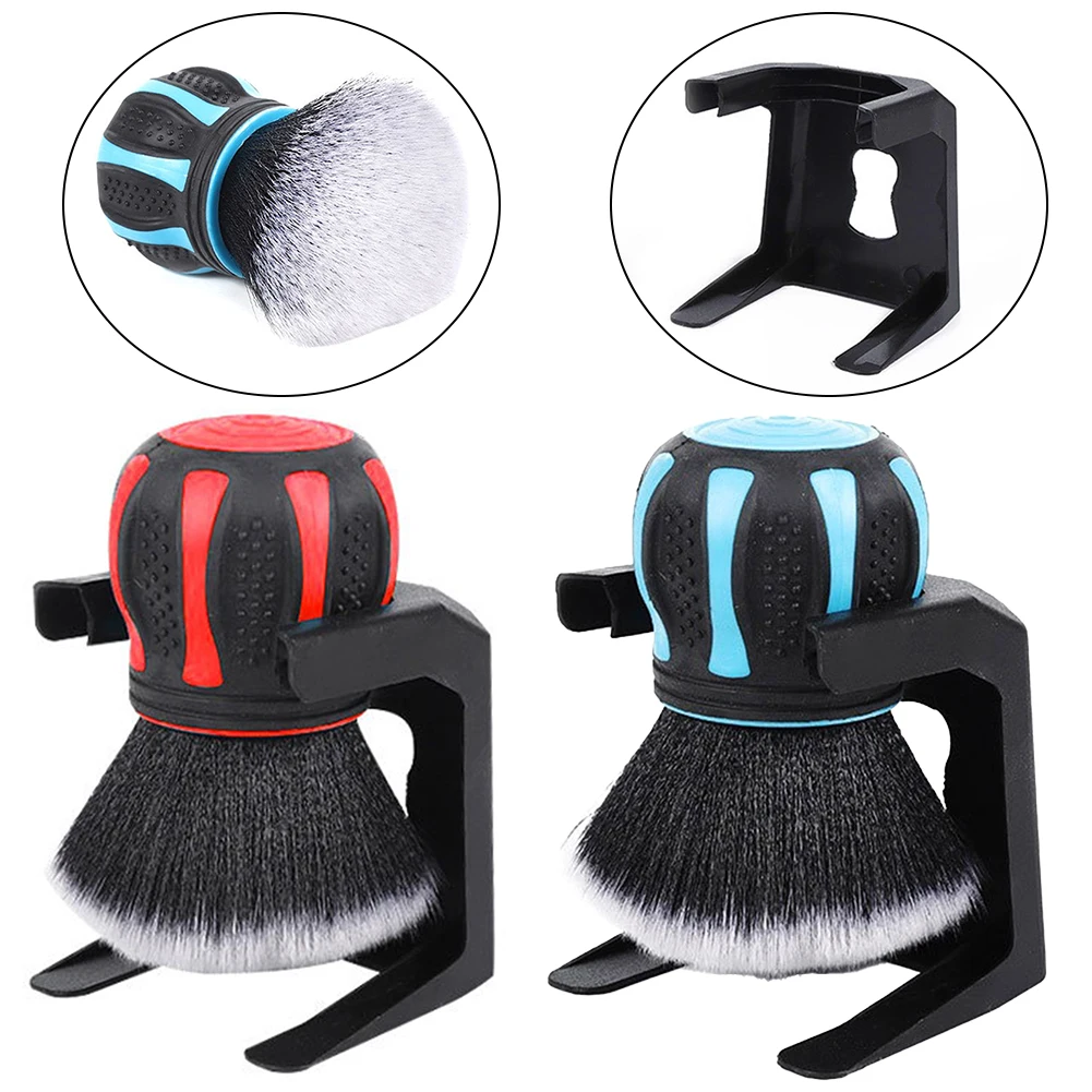Detalle de automóviles, cepillo para detalles de automóviles, rojo y azul, cerdas suaves, cepillo para detalles de automóviles, cepillo Interior de automóvil, suave en cuero