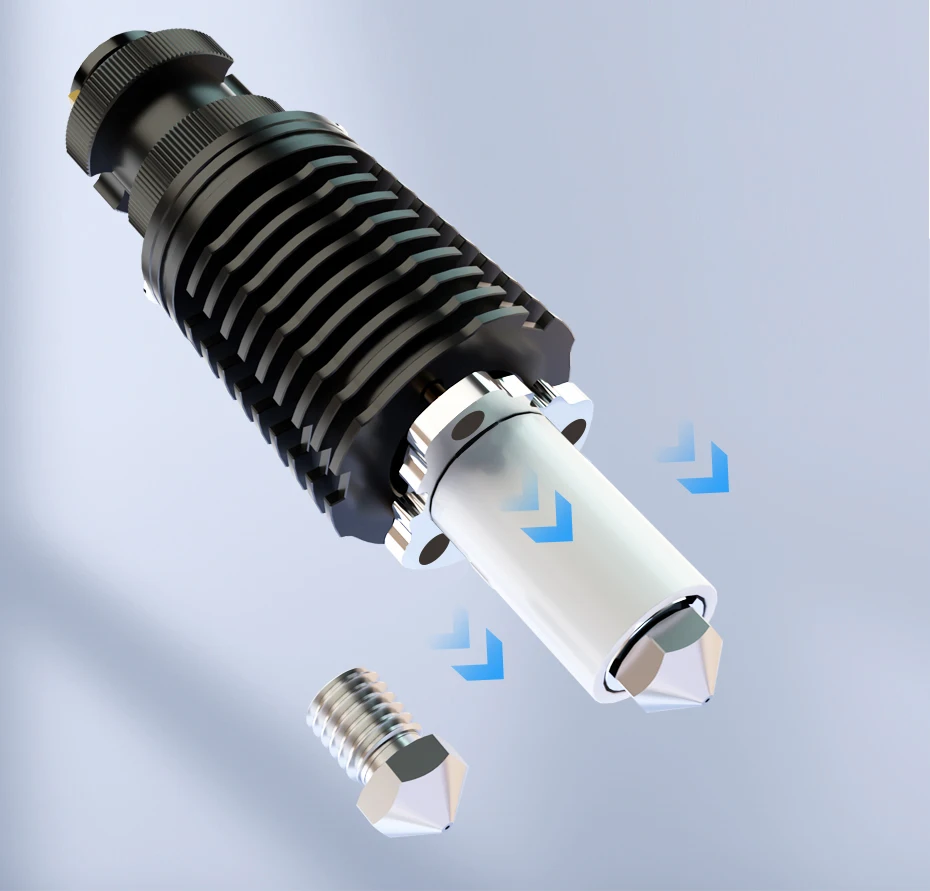 Trianglelab ® Rapido Hotend K500 Druckleistung bis zu 75mm³/s 115W Hochtemperatur 350°C für DDB Extruder Ender3 V2 CR10 V3 – Detail 7