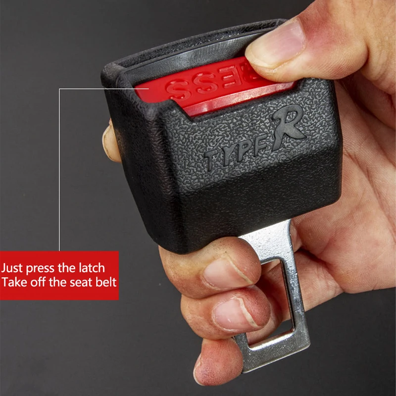 2pcs/set Car Safety Belt Buckle Extension Clip Safety Belt Buckle Thick Socket Plug Thick Insert Socket Extender Tool Accessory image 2