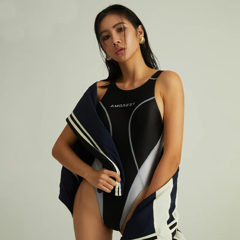 Mallas brillantes de satén para hombre y mujer, traje de baño de talla grande, sexy, japonés, para surfear, para primavera