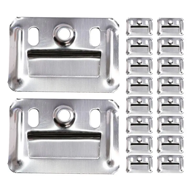 

100Pcs Wall Panel Buckle Stainless Steel Buckle Hasp Plate Fixing Latches Locks Wall Panel Clamp Furniture Fitting Connector