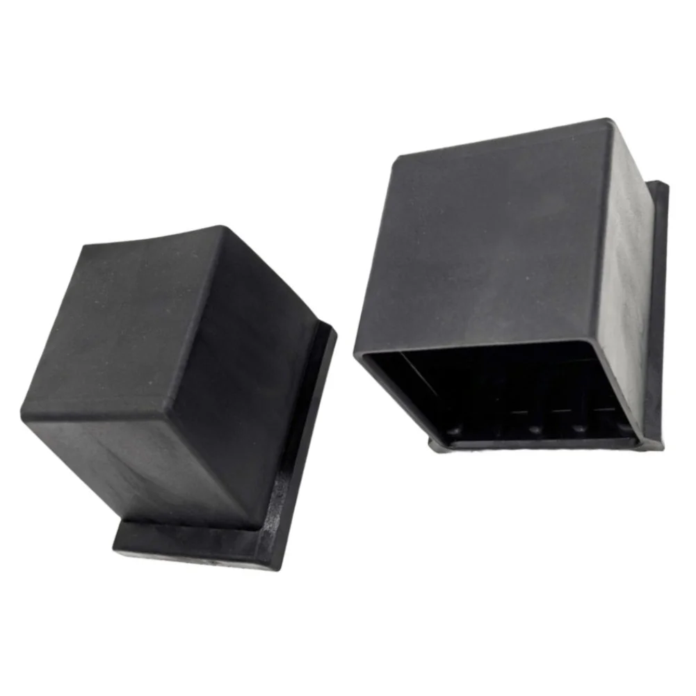 4pcs Black Square End Cap Foot Cover Protectors 38mm 50mm Anti Skid Plastic Tube For Gym Fitness Equipment Machine Parts
