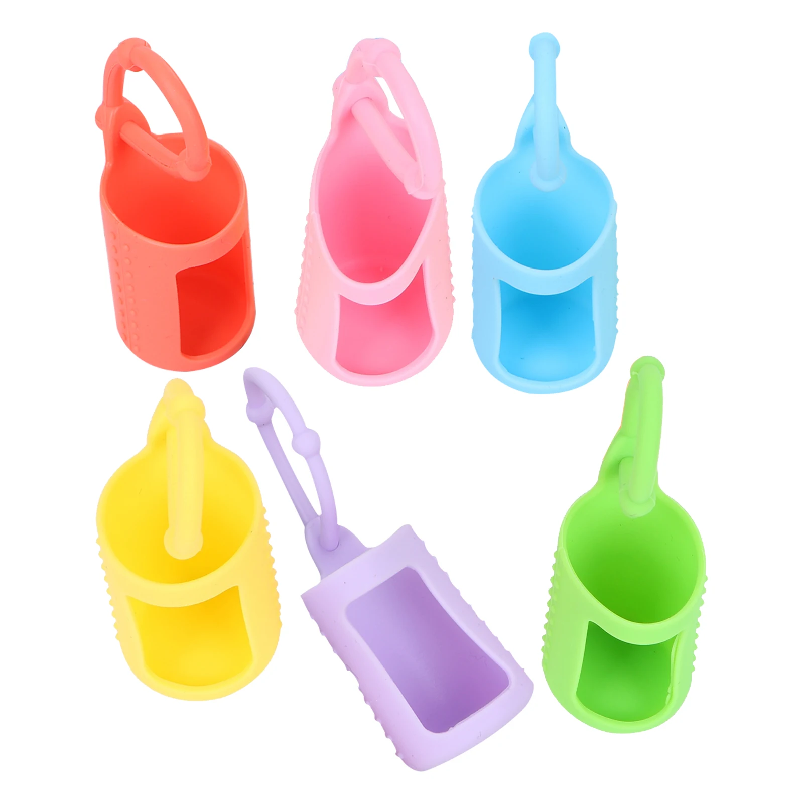 

6Pcs Roller Bottle Cover Silicone Protective Sleeve for Essential Oil Bottles Adjustable Holder Strap Roller Bottle Cover