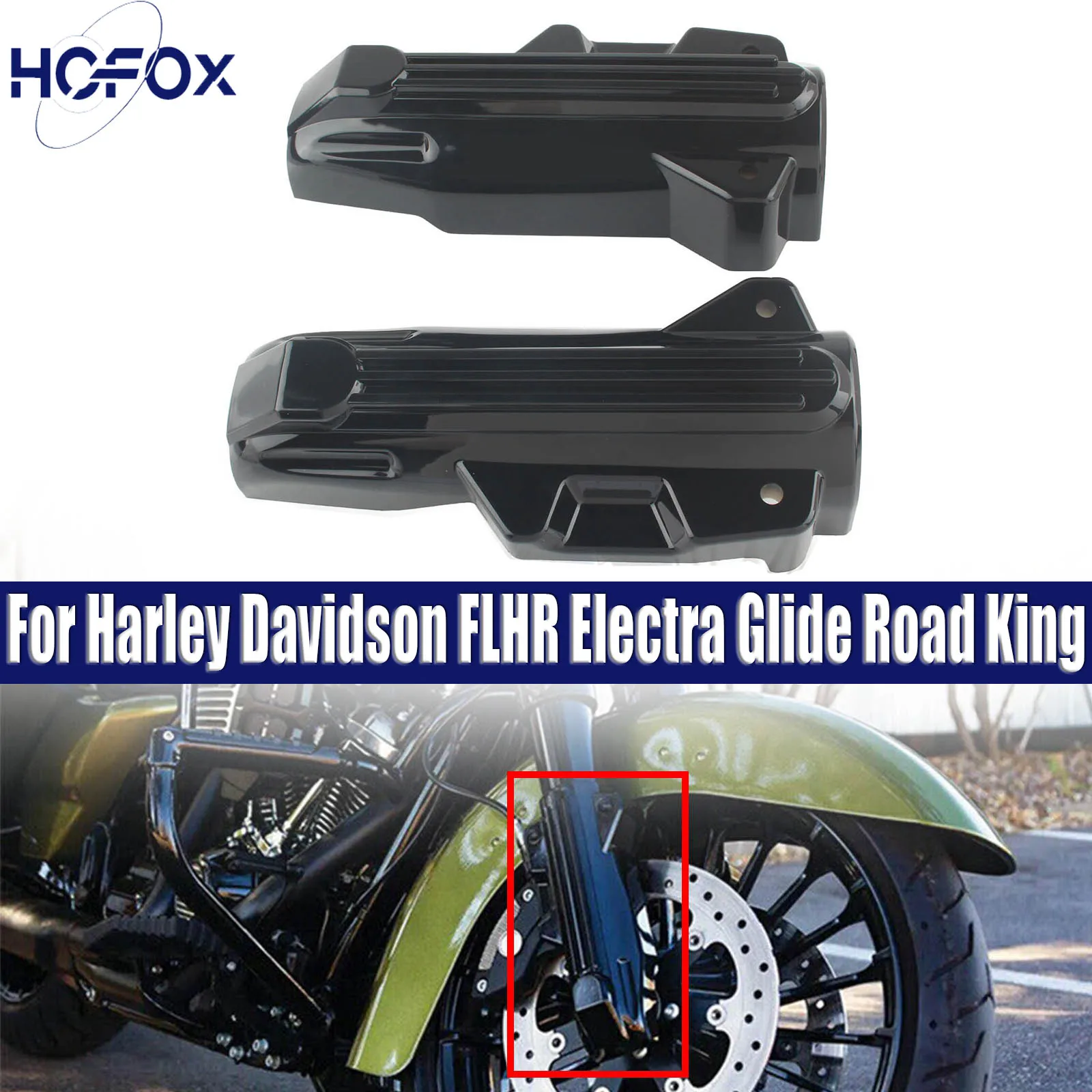 

For Harley Davidson FLHR Electra Glide Road King Upper Fork Slider Accents
