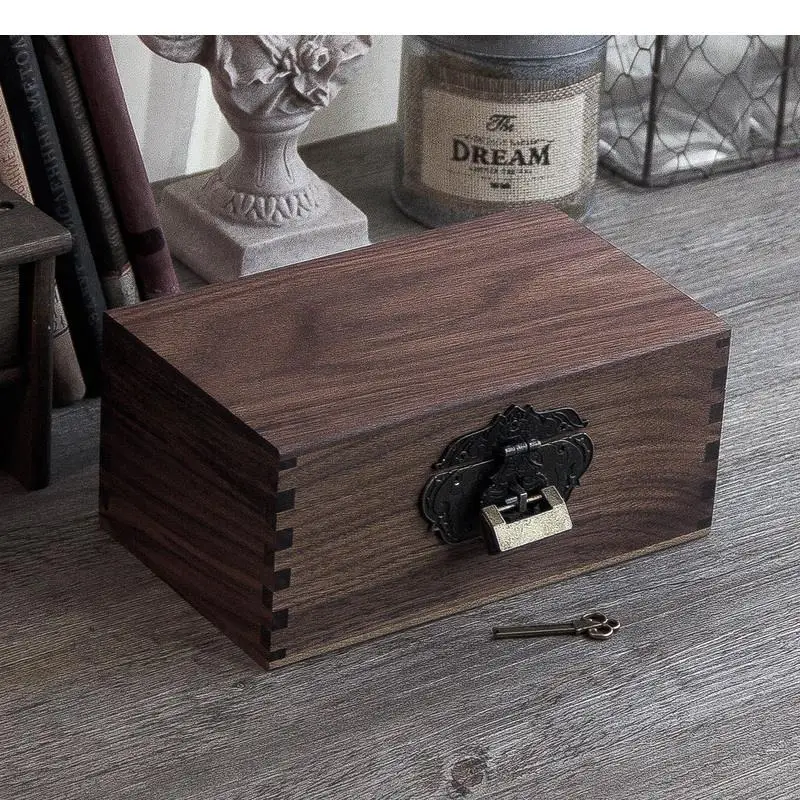 

Black Walnut Solid Wood Storage Box Sundries Organizer Storage Bin Jewelry Box Home Storage Organizer Cosmetic Boxes Gift Boxes