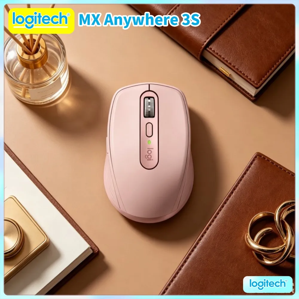 Premium Logitech MX Anywhere 3S - 8000 DPI, Hyper-Scroll, Silent Click, Anti-Slip Grip, Travel-Friendly For Cross-Border Trip