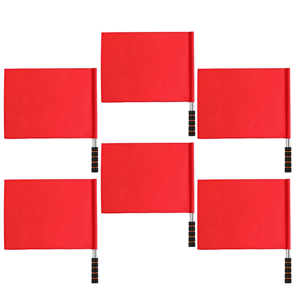 

6pcs Referee Lightweight Handheld Signal Flags For Sports Racing Traffic Match Warning Waving Flags Conducting Equipment Team