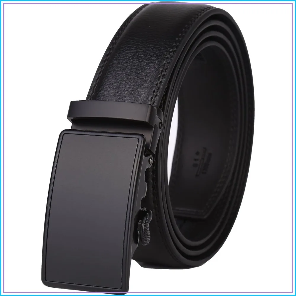 

Men's Real Leather Ratchet Dress Casual Belt, Cut to Exact Fit, Elegant Gift Box