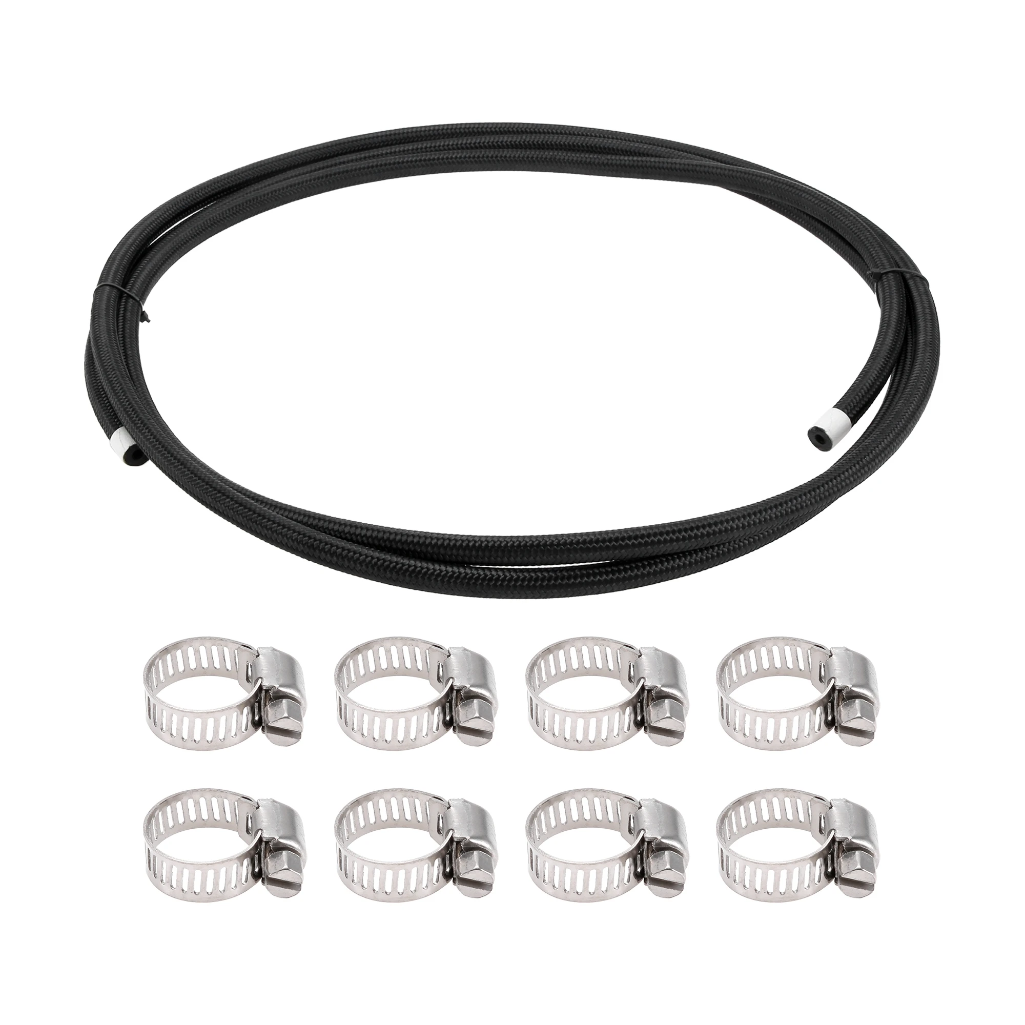 

Комплект топливопровода UXCELL 1/8 дюйма, вакуумный шланг 9,84 фута, автомобильный топливный шланг с 8 зажимами