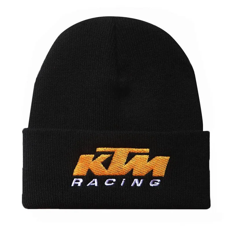 Fashion Styling KTM Knitted Hat Leisure Cap Autumn Winter Warm Fashion Knitted Men Women Hat Car Sticker For KTM CRF YZF EXC Pro view 2