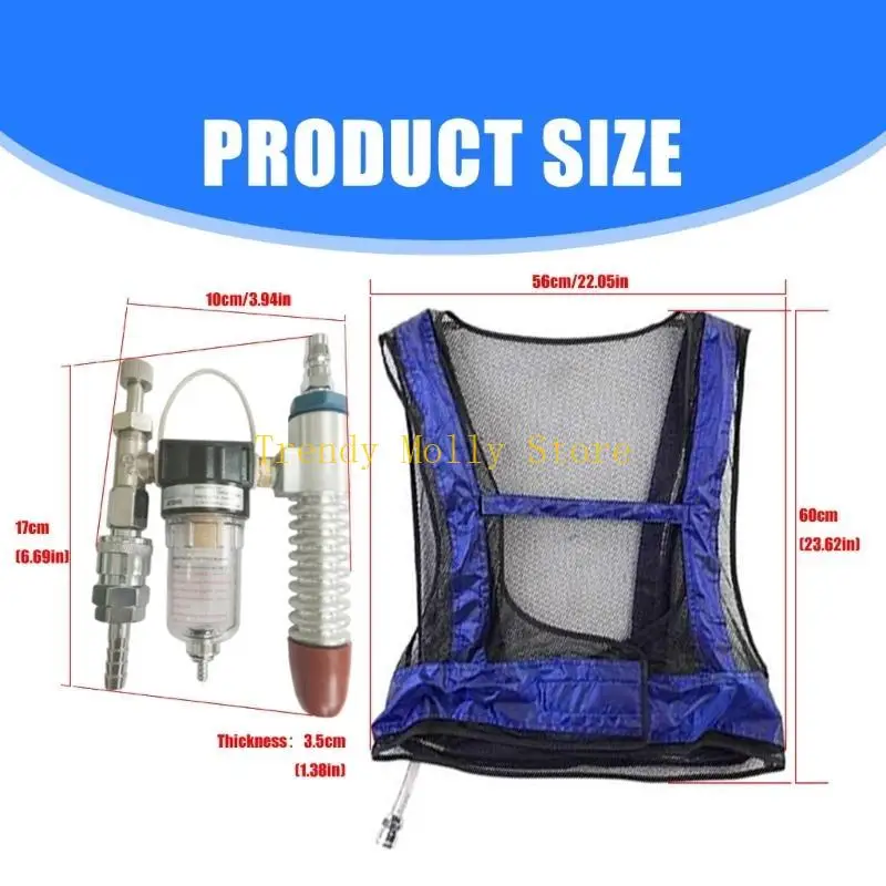 N5kb ar condicionado condicionado colete refrigeração respirável para trabalhador da construção civil soldador esporte ao ar