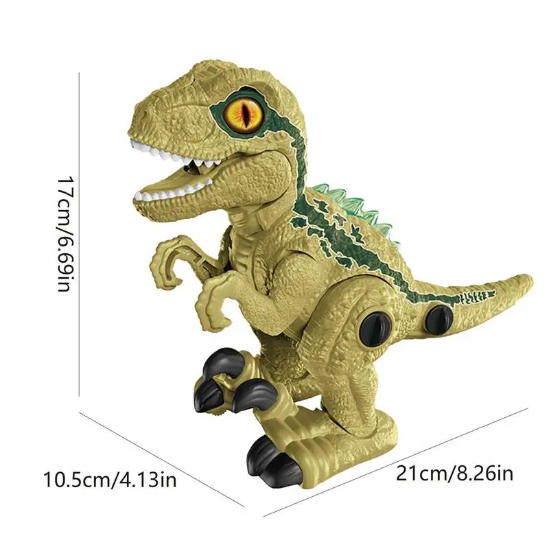 Electric Walking Spray Dinosaur Robot With LED Light & Realistic Sound Mechanical Dinosaurs Model Toy For Kids Birthday Gifts