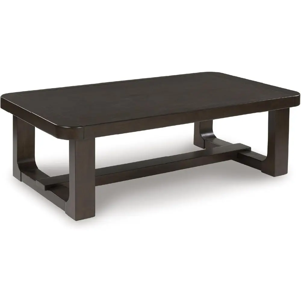 

Breckington ern Coee Table with Trestle Base, k Brown