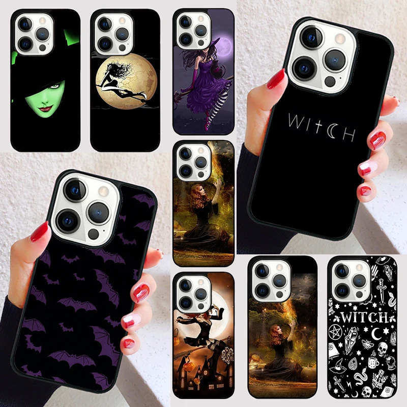 

Halloween Moon Witch Horror cover For iPhone 15 16 13 12 11 14 Pro Max Mini Max SE 2020 7 8 6S Plus Phone Case