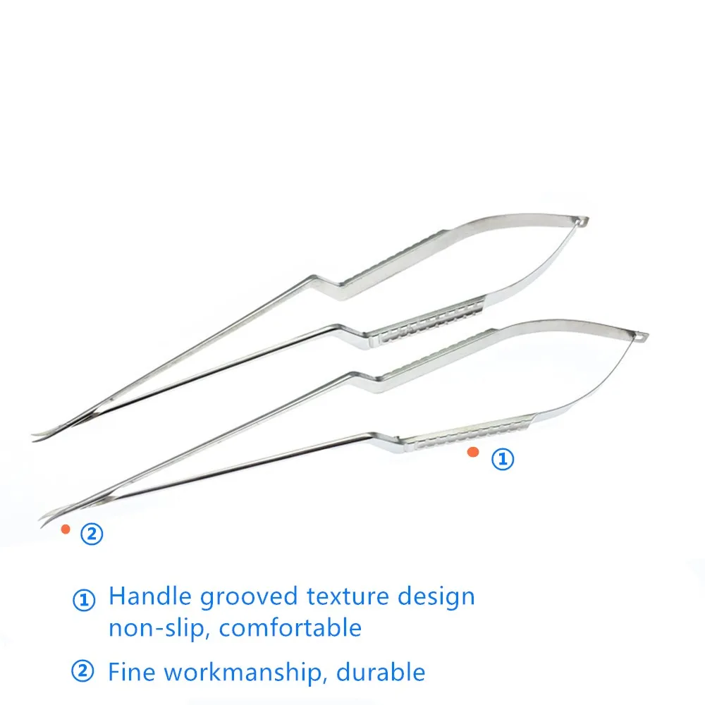 상어 칼날 팁이 있는 신경 마이크로 가위, 수술 도구, 스테인레스 스틸, 1 개