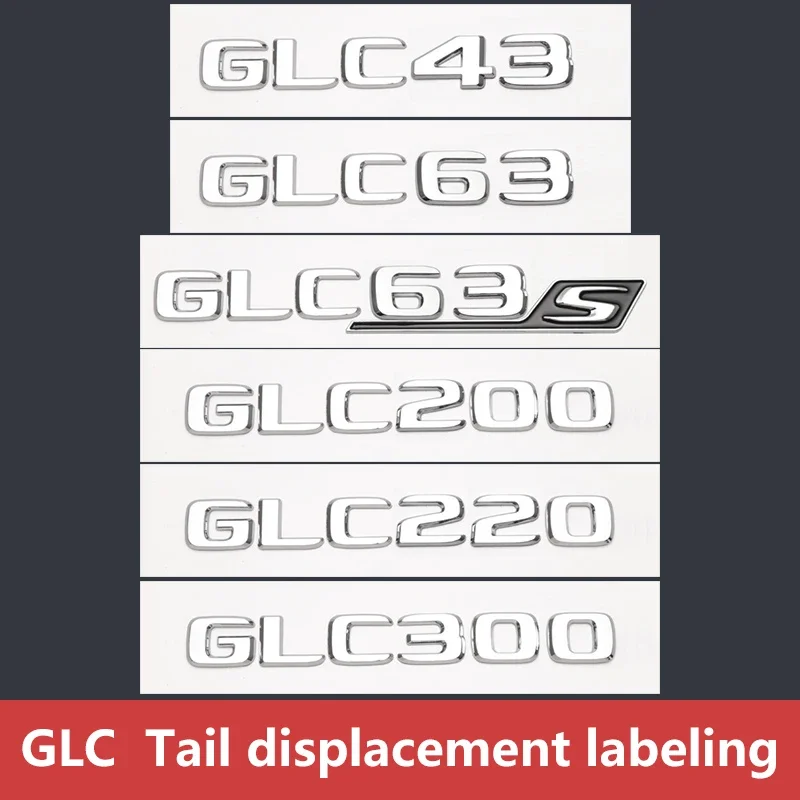 

for GLC4363S tail label GLC220d retrofit GLC260 300 four-wheel drive rear end displacement mark ABS letter decorative stickers