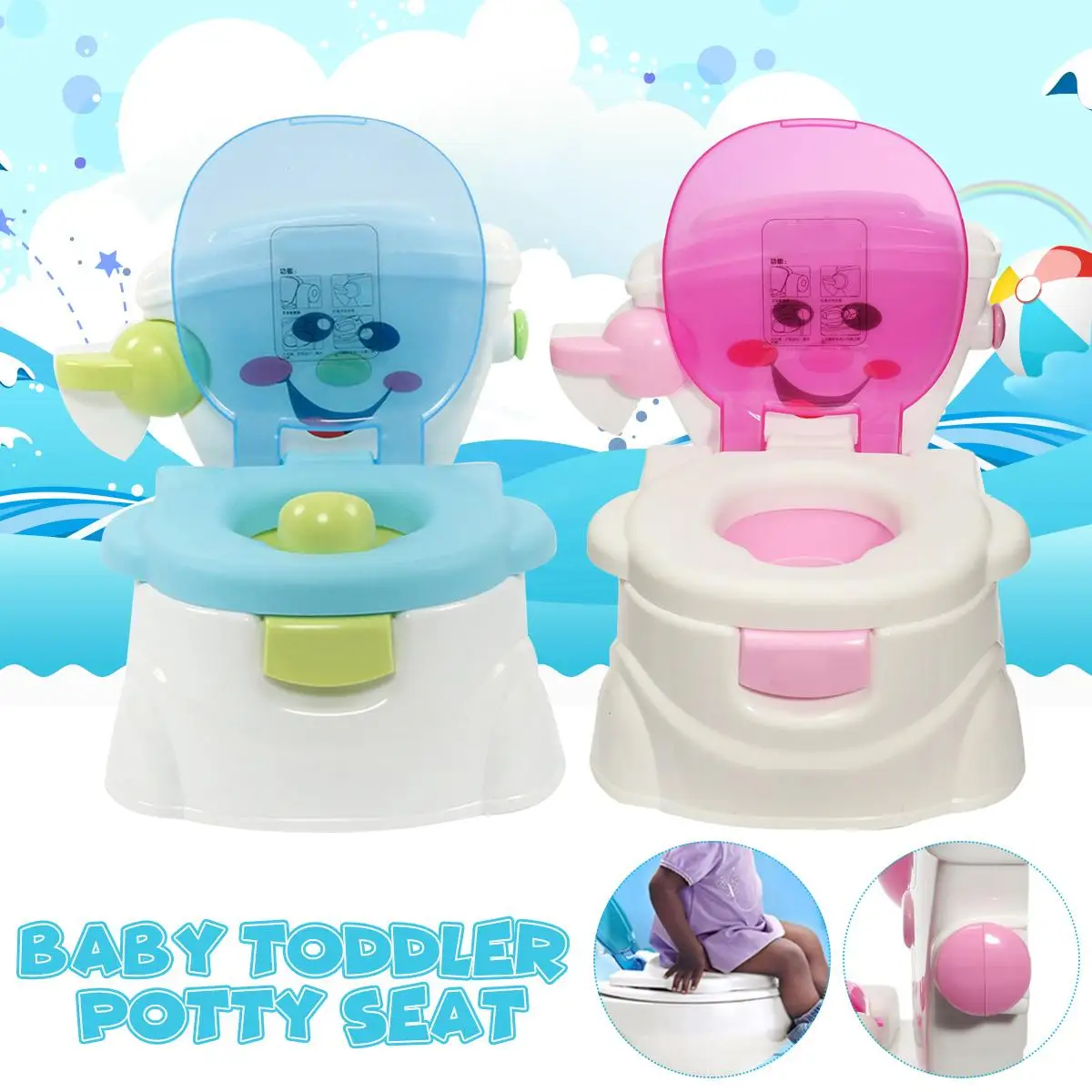 Portable Baby Potty Baby Toilet Cartoon Cars Potty Child Potty Training Girls Boy Potty Chair Toilet Seat Children's Pot Kids WC