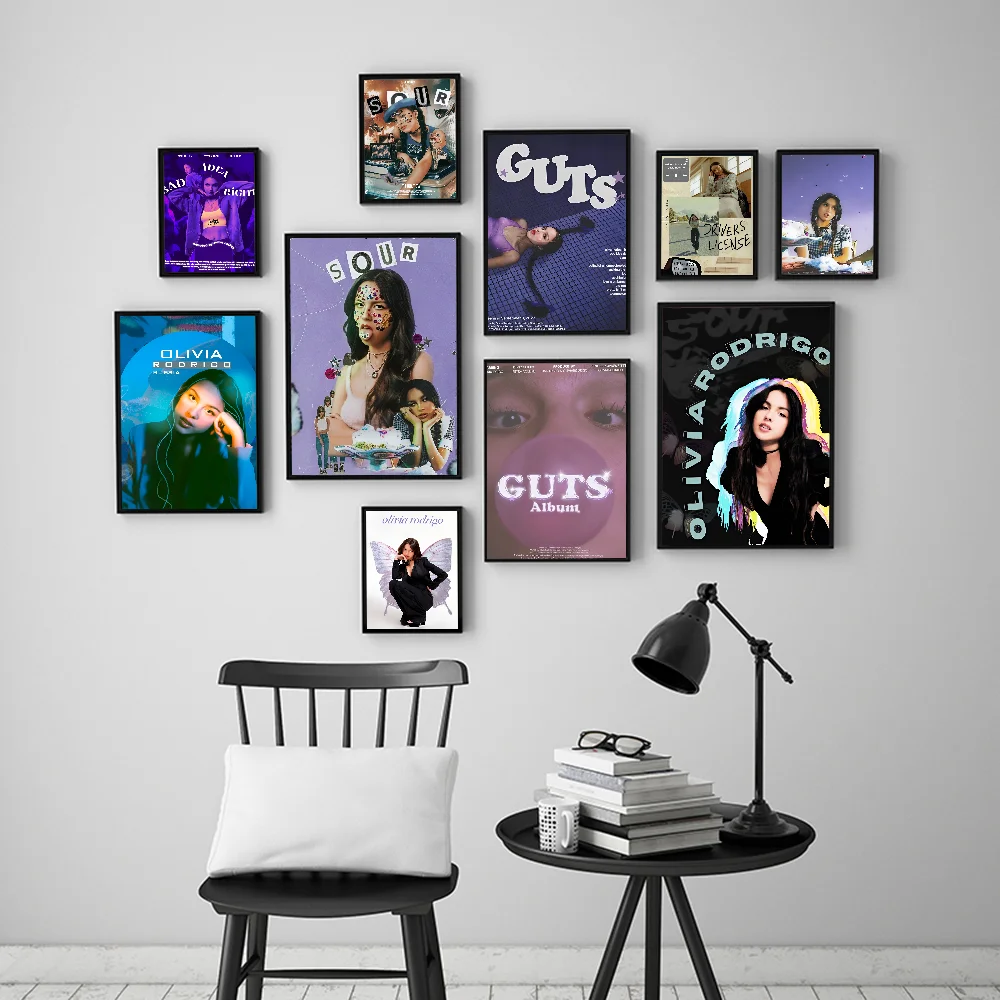 Singer O-Olivia Cool R-Rodrigo DIY Sticky Poster Waterproof Paper Sticker Coffee House Bar Stickers Wall Painting