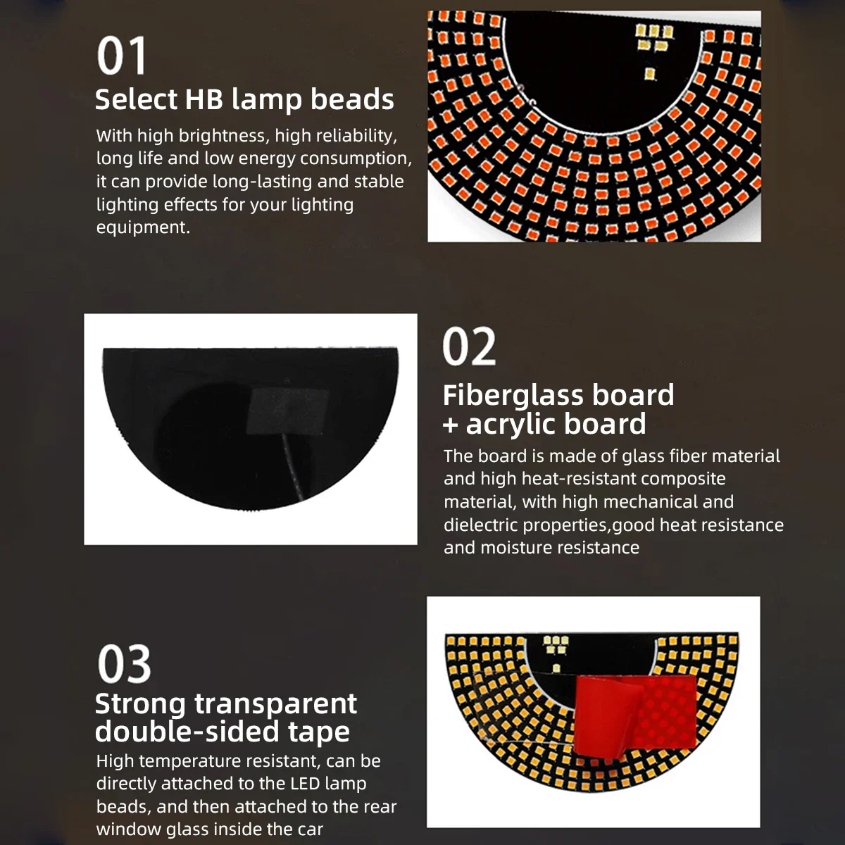 زجاج سيارة عيون الرسوم المتحركة LED مصباح ديناميكي الشيطان العين ضوء مثلث ونصف دائرة مضحك العين ضوء العالمي 11 نموذج