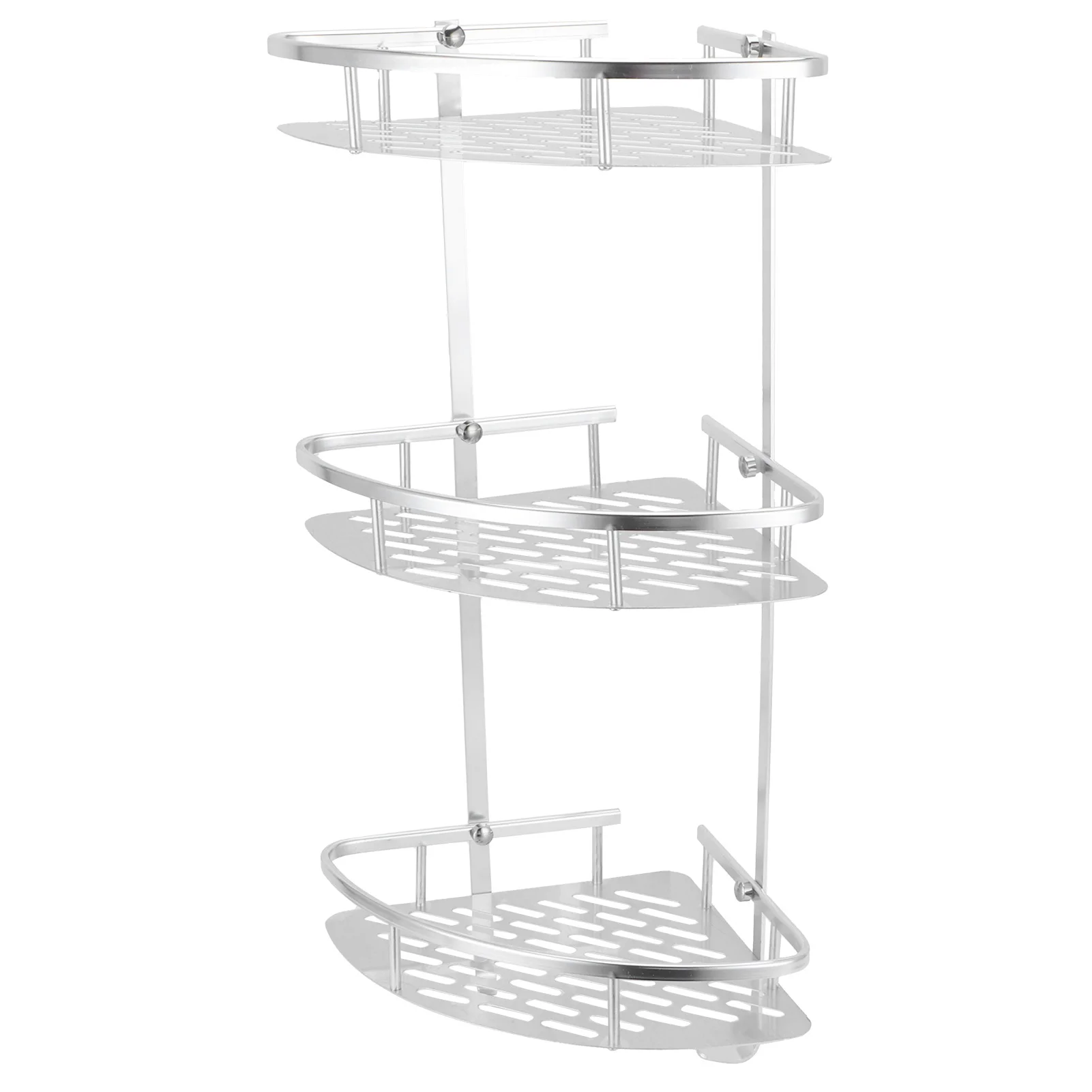 Badezimmer 3-stufiges Eckregal Wandmontiertes Duschregal Toilettenartikel-Organizer Aufbewahrungsregal für Toilette Küche Duschablage