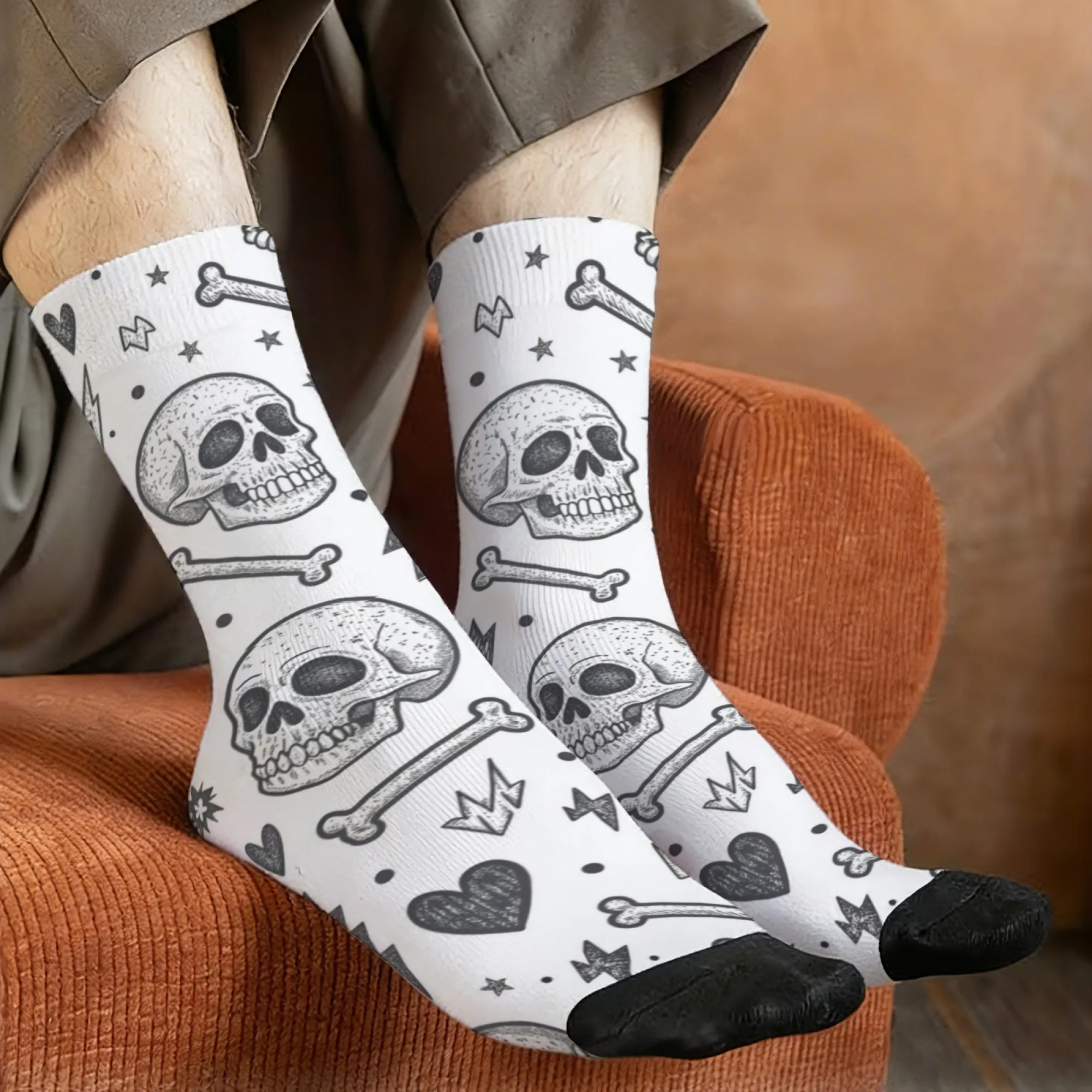Chaussettes d'équipage dessiné - Men'S Gothic Formal Wear avis et prix