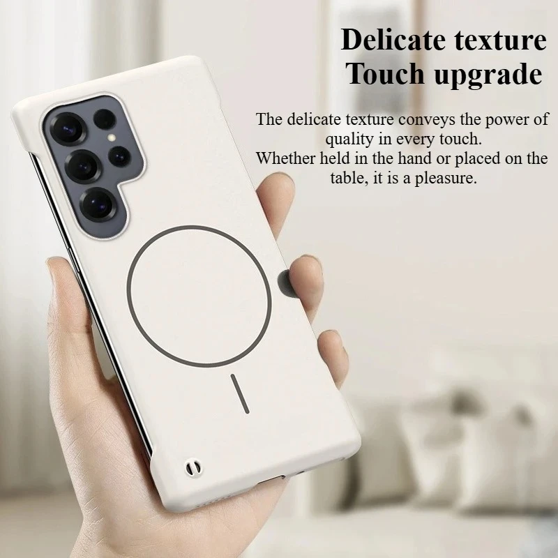 Premium Slim Frameless Matte Anti-Drop Phone Case for Samsung Galaxy S25 S24 FE S23 S22 Ultra Plus Magnetic Wireless Charge Case view 6