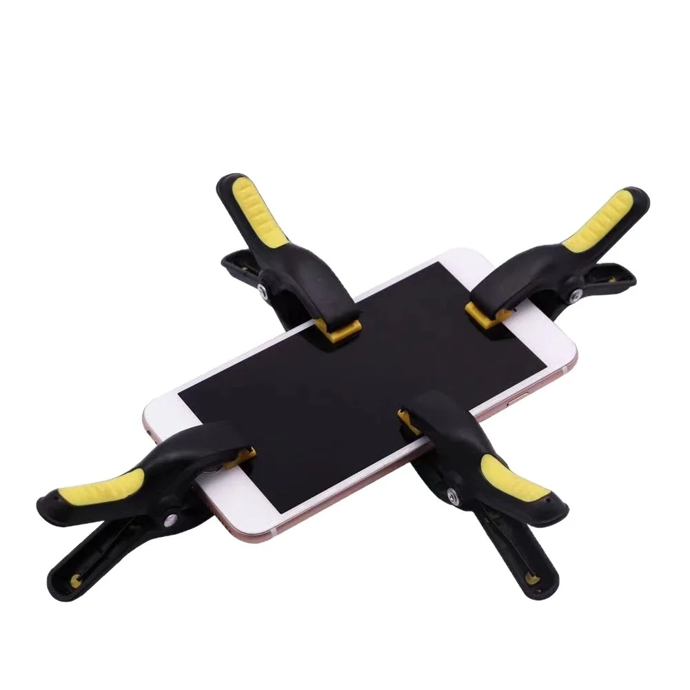 10Pcs 3 Inch Black Plastic Spring Clamp Nylon A Clip For Mobile Phone Screen Repair Bonding Pressing Woodworking Tool