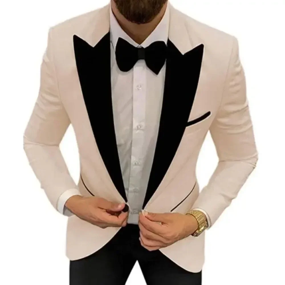 

2025 Brand Fashion Men Single Breasted Tuxedo Business Suit/Male Slim Fit Korean Casual Clothing/Men's Casual Blazers+Pants