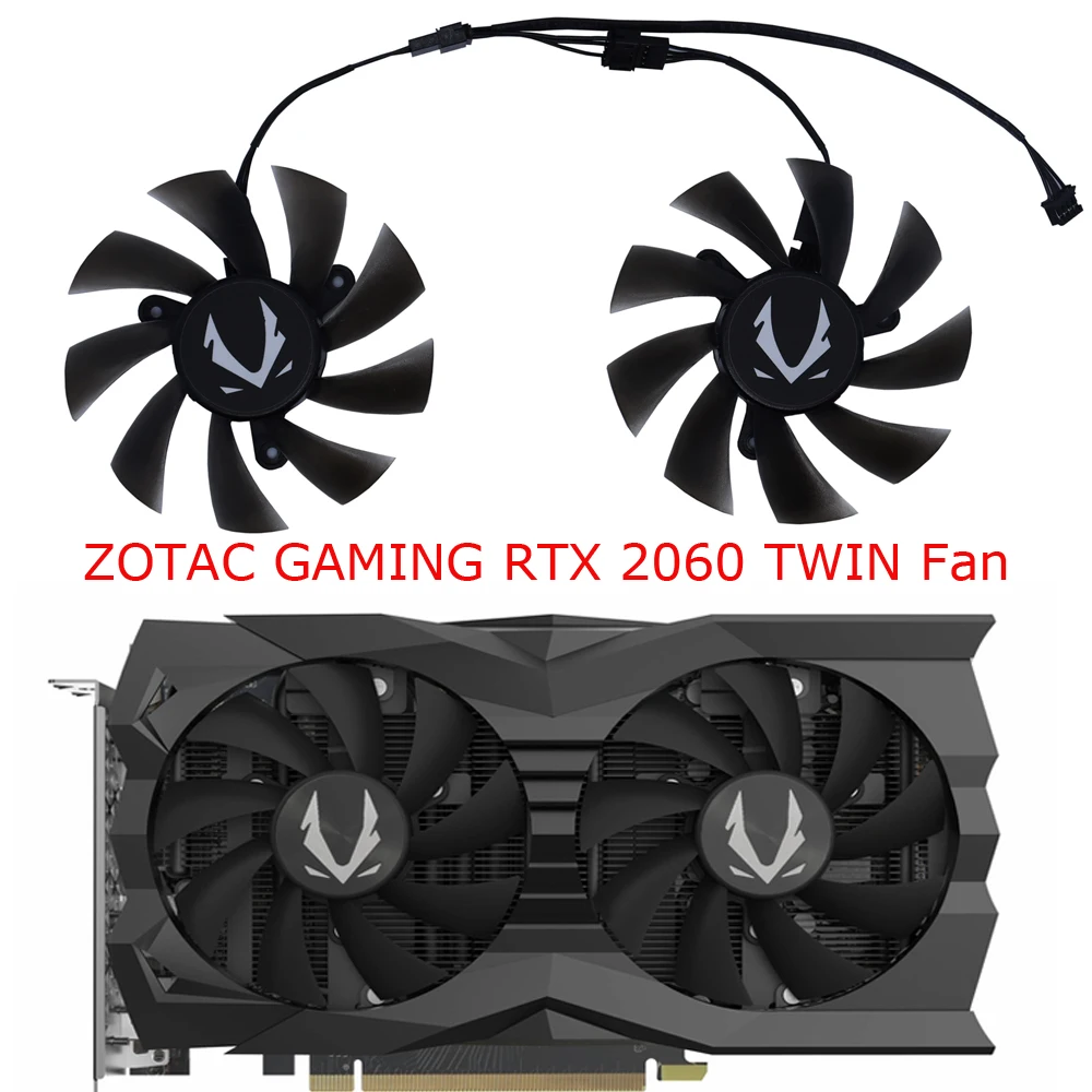 2 sztuk/zestaw, GA92S2H, chłodnica GPU VGA, wentylator karty graficznej, dla Zotac GeForce RTX 2070 SUPER Mini 8GB,ZT-T20710E-10M, wymień HA92A2H