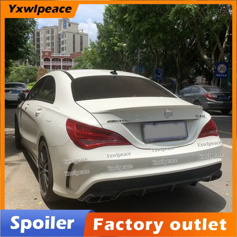 

For Mercedes-Benz W117 CLA-Class Spoiler CLA200 220 260 CLA45 2013 -2016 ABS Plastic Unpainted Colored Trunk Lid Spoiler