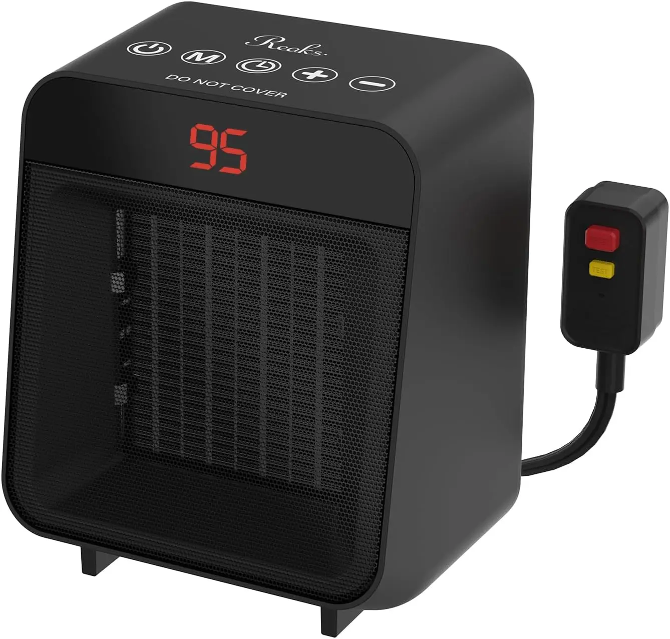 

PTC Ceramic Heater 1500W, 59-95°F Thermostat, 12H Timer, ECO Mode, ETL Certified, Black