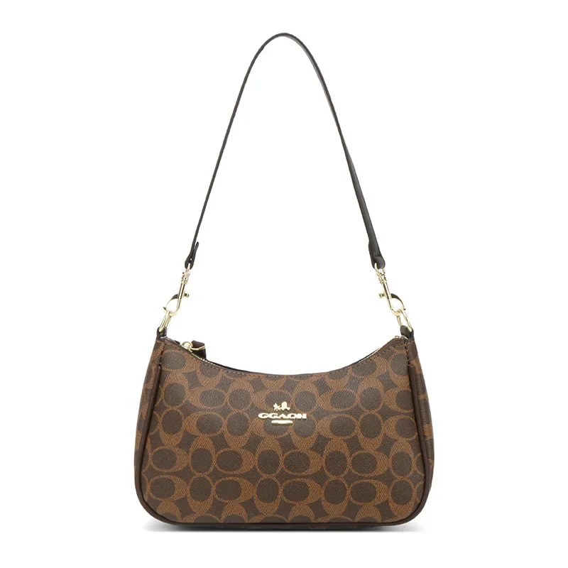 

Stylish Women's Underarm Crescent Bag - Classic Print Shoulder/Crossbody Purse, Exquisite Small Bag with Retro Charm